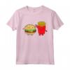 Hamburger Burger Fast Food Patate Fritte - Maglietta French Fries And Burger per Amanti del Cibo Veloce - Ideale per Uomini, Donne e Bambini