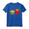Hamburger Burger Fast Food Patate Fritte - Maglietta French Fries And Burger per Amanti del Cibo Veloce - Ideale per Uomini, Donne e Bambini