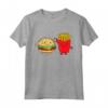 Hamburger Burger Fast Food Patate Fritte - Maglietta French Fries And Burger per Amanti del Cibo Veloce - Ideale per Uomini, Donne e Bambini