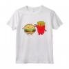 Hamburger Burger Fast Food Patate Fritte - Maglietta French Fries And Burger per Amanti del Cibo Veloce - Ideale per Uomini, Donne e Bambini