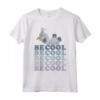 HapTiger Frozen 2 Olaf Be Cool Text Stack Maglietta - Official Disney Licensed Apparel for Fans
