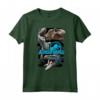 Jurassic World Paint Swipe Dinosaur Grid Maglietta - Officially Licensed HapTiger Apparel for Fans