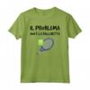 T-Shirt Uomo Sport Problema Non Racchetta Scritte Simpatiche Maglietta - Ideale Regalo per Tennisti Divertenti - Marca HapTiger