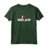 Milano - I Heart Milan - Amo Milano Maglietta Personalizzata - Ideale per Tifosi e Residenti