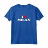 Milano - I Heart Milan - Amo Milano Maglietta Personalizzata - Ideale per Tifosi e Residenti