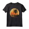 Bonaire Antille Olandesi Palme Retro Tramonto Vintage Maglietta - Souvenir unico per viaggiatori e amanti del mare