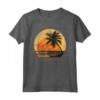 Bonaire Antille Olandesi Palme Retro Tramonto Vintage Maglietta - Souvenir unico per viaggiatori e amanti del mare