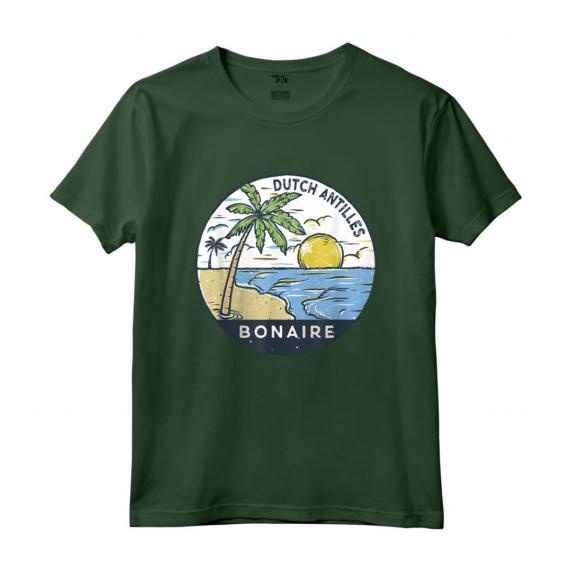 Bonaire Beach Antille Olandesi Vintage Maglietta - Souvenir Colorato Viaggio Retro per Amanti della Spiaggia e Surfisti
