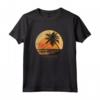Bonaire Antille Olandesi Palme Retro Tramonto Vintage Maglia a Manica - Souvenir Viaggio per Amanti del Mare e della Spiaggia - Regalo Unico per Appassionati di Nautica e Ambientalisti