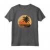 Bonaire Antille Olandesi Palme Retro Tramonto Vintage Maglia a Manica - Souvenir Viaggio per Amanti del Mare e della Spiaggia - Regalo Unico per Appassionati di Nautica e Ambientalisti