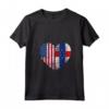 Donna Duel Heart Design Antille Olandesi e Duello Americano Cit Maglietta con Collo a V - Orgoglio Nazionale Calcio Bandiera - Ideale come Regalo Souvenir per i Tifosi di Calcio