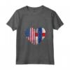 Donna Duel Heart Design Antille Olandesi e Duello Americano Cit Maglietta con Collo a V - Orgoglio Nazionale Calcio Bandiera - Ideale come Regalo Souvenir per i Tifosi di Calcio