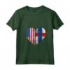 Donna Duel Heart Design Antille Olandesi e Duello Americano Cit Maglietta con Collo a V - Orgoglio Nazionale Calcio Bandiera - Ideale come Regalo Souvenir per i Tifosi di Calcio