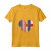 Donna Duel Heart Design Antille Olandesi e Duello Americano Cit Maglietta con Collo a V - Orgoglio Nazionale Calcio Bandiera - Ideale come Regalo Souvenir per i Tifosi di Calcio