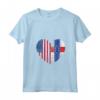 Donna Duel Heart Design Antille Olandesi e Duello Americano Cit Maglietta con Collo a V - Orgoglio Nazionale Calcio Bandiera - Ideale come Regalo Souvenir per i Tifosi di Calcio