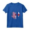 Donna Duel Heart Design Antille Olandesi e Duello Americano Cit Maglietta con Collo a V - Orgoglio Nazionale Calcio Bandiera - Ideale come Regalo Souvenir per i Tifosi di Calcio