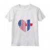 Donna Duel Heart Design Antille Olandesi e Duello Americano Cit Maglietta con Collo a V - Orgoglio Nazionale Calcio Bandiera - Ideale come Regalo Souvenir per i Tifosi di Calcio