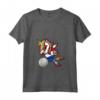 Donna Dabbing Unicorno Olanda Pallavolo - Bandiera Olandese Sport Maglietta con Collo a V - Cute Unicorn Volleyballer Design for Netherlands Team Fans