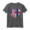 Duel Heart Design Antille Olandesi e Duello Americano - Maglietta Calcio National Pride - Ideale come Regalo Souvenir per i Tifosi