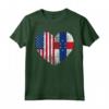 Duel Heart Design Antille Olandesi e Duello Americano - Maglietta Calcio National Pride - Ideale come Regalo Souvenir per i Tifosi