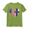 Duel Heart Design Antille Olandesi e Duello Americano - Maglietta Calcio National Pride - Ideale come Regalo Souvenir per i Tifosi