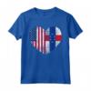 Duel Heart Design Antille Olandesi e Duello Americano - Maglietta Calcio National Pride - Ideale come Regalo Souvenir per i Tifosi