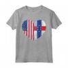 Duel Heart Design Antille Olandesi e Duello Americano - Maglietta Calcio National Pride - Ideale come Regalo Souvenir per i Tifosi