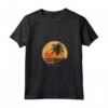 Donna Bonaire Antille Olandesi Palme Retro Tramonto Vintage Maglietta con Collo a V - Souvenir Unico per Viaggiatori e Amanti del Mare