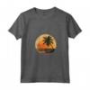 Donna Bonaire Antille Olandesi Palme Retro Tramonto Vintage Maglietta con Collo a V - Souvenir Unico per Viaggiatori e Amanti del Mare