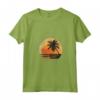 Donna Bonaire Antille Olandesi Palme Retro Tramonto Vintage Maglietta con Collo a V - Souvenir Unico per Viaggiatori e Amanti del Mare