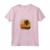 Donna Bonaire Antille Olandesi Palme Retro Tramonto Vintage Maglietta con Collo a V - Souvenir Unico per Viaggiatori e Amanti del Mare