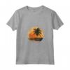 Donna Bonaire Antille Olandesi Palme Retro Tramonto Vintage Maglietta con Collo a V - Souvenir Unico per Viaggiatori e Amanti del Mare
