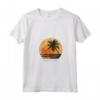 Donna Bonaire Antille Olandesi Palme Retro Tramonto Vintage Maglietta con Collo a V - Souvenir Unico per Viaggiatori e Amanti del Mare