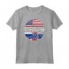 Duel Flag Design - T-shirt Orgoglio Nazionale con Bandiere di Calcio - Ideale come Regalo Souvenir