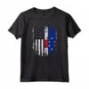Duel Flag Design Antille Olandesi e Duello Americano - Maglietta Orgoglio Nazionale Bandiera Calcio - Ideale come Souvenir o Regalo per Appassionati di Futbal