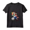 Donna Dabbing Unicorno Olanda Pallavolo - Bandiera Olandese Sport Maglietta con Collo a V - Maglia Pallavolo per Orgogliosi Tifosi della Squadra Olandese