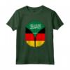 Arabia Saudita Germania Bandiera Tedesco Zipper Maglietta - Mix Heritage Design - Ideale Regalo per Patrioti Sauditi e Tedeschi