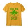 Kiss Me I'm Saudi Divertente Festa di San Patrizio Arabia Saudita Maglietta - Ideale per Celebrare il Giorno di San Patrizio come Sauditi