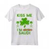 Kiss Me I'm Saudi Divertente Festa di San Patrizio Arabia Saudita Maglietta - Ideale per Celebrare il Giorno di San Patrizio come Sauditi