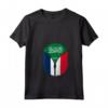Donna Arabia Saudita Francia Bandiera Arabia Saudita Francese Zipper Maglietta con Collo a V - Unione di Culture - Ideale per Regalo Unico