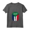 Donna Arabia Saudita Francia Bandiera Arabia Saudita Francese Zipper Maglietta con Collo a V - Unione di Culture - Ideale per Regalo Unico