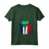 Donna Arabia Saudita Francia Bandiera Arabia Saudita Francese Zipper Maglietta con Collo a V - Unione di Culture - Ideale per Regalo Unico