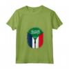 Donna Arabia Saudita Francia Bandiera Arabia Saudita Francese Zipper Maglietta con Collo a V - Unione di Culture - Ideale per Regalo Unico