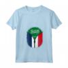 Donna Arabia Saudita Francia Bandiera Arabia Saudita Francese Zipper Maglietta con Collo a V - Unione di Culture - Ideale per Regalo Unico