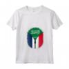 Donna Arabia Saudita Francia Bandiera Arabia Saudita Francese Zipper Maglietta con Collo a V - Unione di Culture - Ideale per Regalo Unico