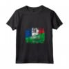 Donna Bandiere Francia Arabia Saudita | Mezze Radici Francesi Saudita Maglietta con Collo a V - Abbigliamento Culturale Unisex