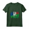 Donna Bandiere Francia Arabia Saudita | Mezze Radici Francesi Saudita Maglietta con Collo a V - Abbigliamento Culturale Unisex