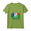Donna Bandiere Francia Arabia Saudita | Mezze Radici Francesi Saudita Maglietta con Collo a V - Abbigliamento Culturale Unisex