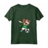 Donna Tamponando Beagle Dog Arabia Saudita Calcio Bandiera Maglietta con Collo a V - Fan del Calcio Arabia Saudita - Regalo per Giocatori di Calcio