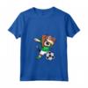 Donna Tamponando Beagle Dog Arabia Saudita Calcio Bandiera Maglietta con Collo a V - Fan del Calcio Arabia Saudita - Regalo per Giocatori di Calcio